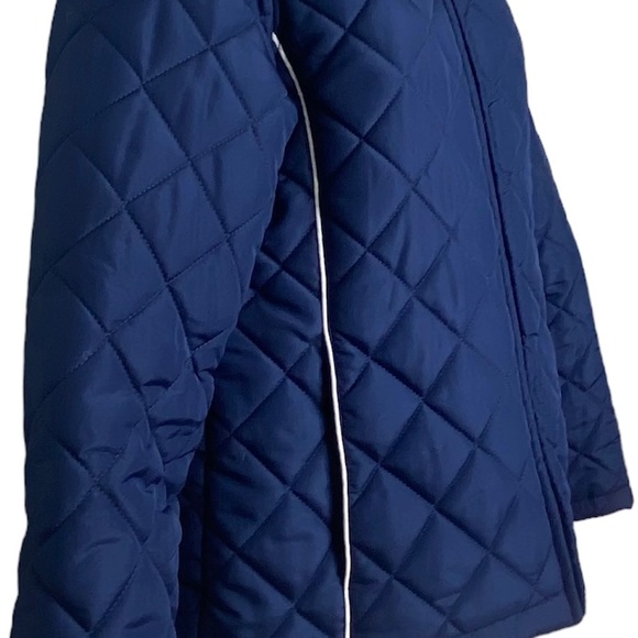NFL Team Apparel Women’s Puffer Quilted Coat L Navy Blue Full Zip Collared - Picture 4 of 16